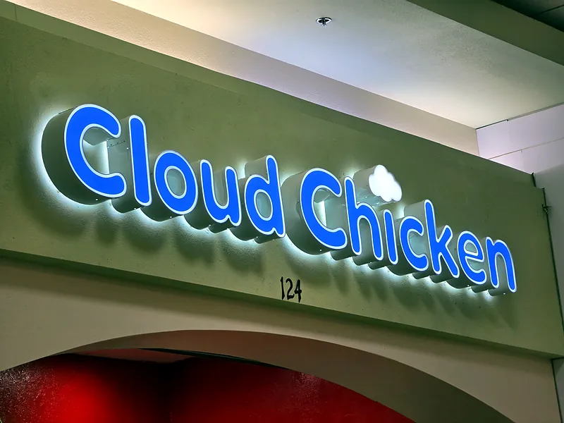 Interior storefront letters for Cloud Chicken in Mekong Plaza, Mesa, AZ by Win Signs