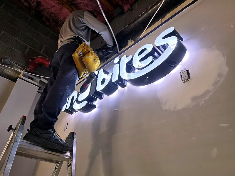 Halo-lit letters for Halo-lit install by Win Signs