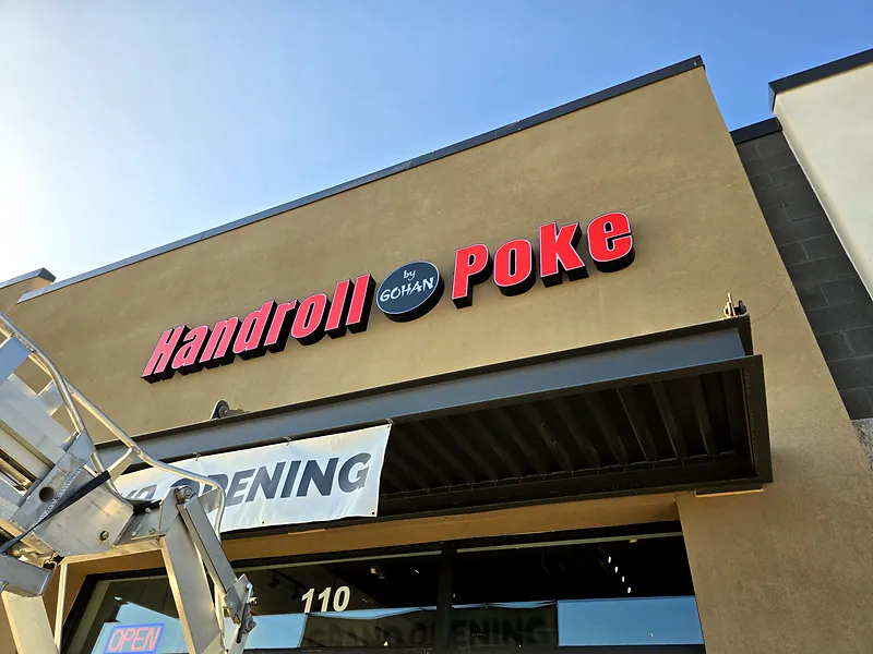 Channel letters for Handroll & Poke by Gohan in Glendale, AZ by Win Signs