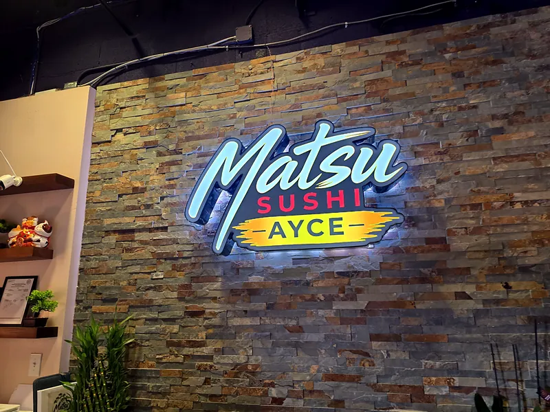 Interior lit logo for Matsu Sushi in Gilbert, AZ by Win Signs