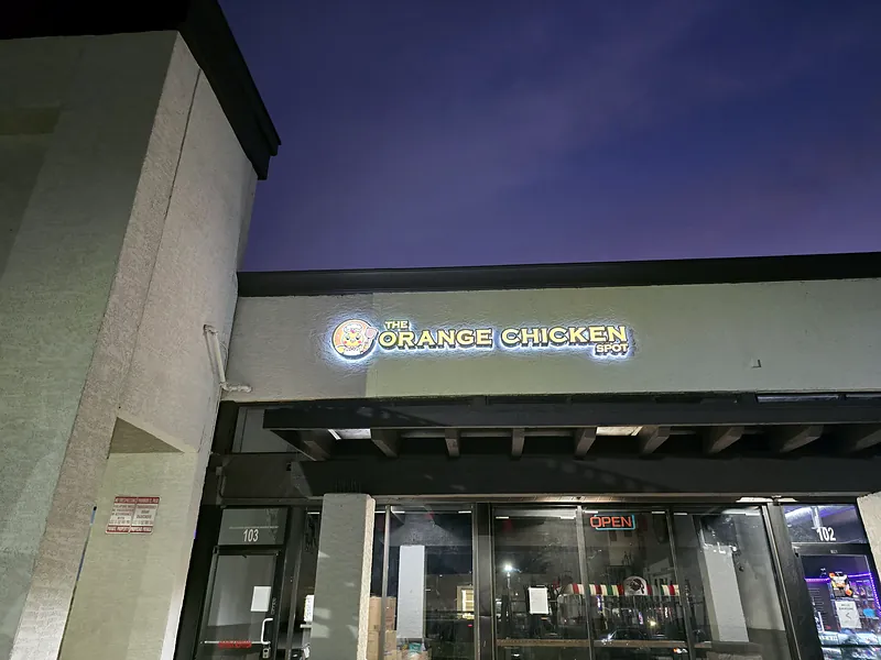 Channel letters for The Orange Chicken Spot in Tempe, AZ by Win Signs