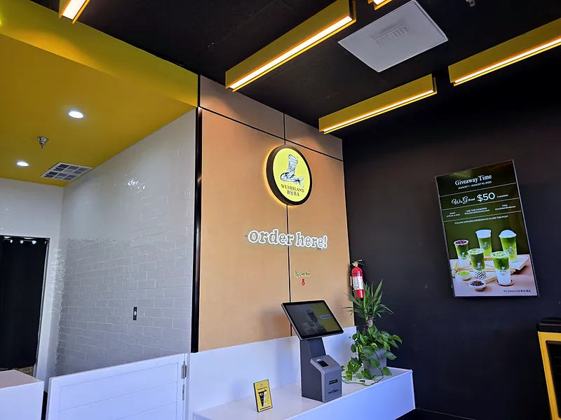 Interior sign for Order counter wall logo by Win Signs