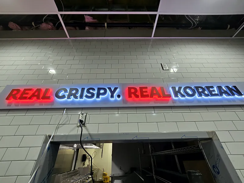 Channel letters for Real Crispy Real Korean in Scottsdale, AZ by Win Signs