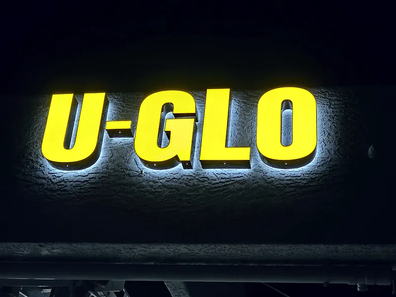 Channel letters for U-Glo Car Wash in Mesa, AZ by Win Signs