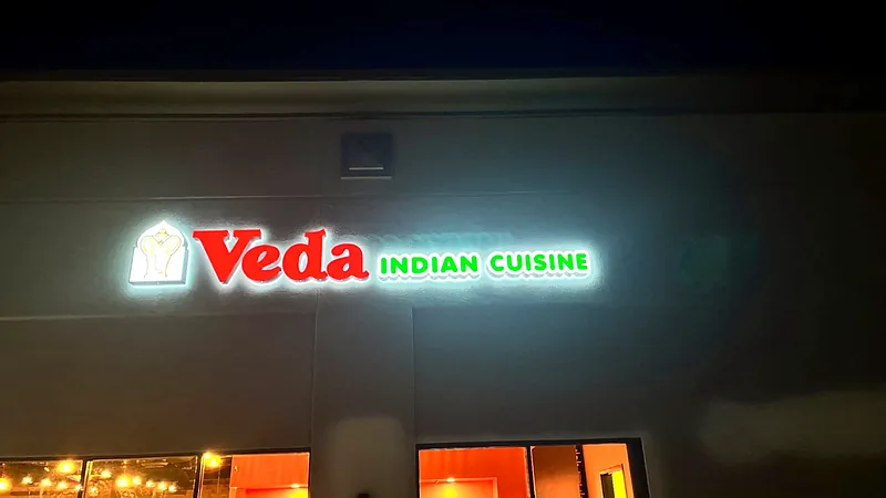 Channel letters for Veda Indian Cuisine in Scottsdale, AZ by Win Signs